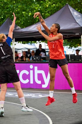 Basketball Gruppenphase Damen - DIE FINALS 2026 3x3 Basketball Gruppenphase Damen am 25.07.2026, Hannover Neues Rathaus Niedersachsen Deutschland *** Women s 3x3 Basketball Group Stage at DIE FINALS 2026: Women s 3x3 Basketball Group Stage on July 25, 2026, at the New City Hall in Hanover, Lower Saxony, Germany