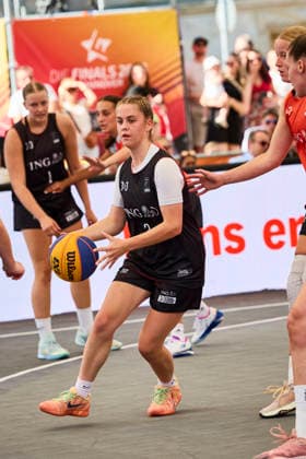 Basketball Gruppenphase Damen - DIE FINALS 2026 3x3 Basketball Gruppenphase Damen am 25.07.2026, Hannover Neues Rathaus Niedersachsen Deutschland *** Women s 3x3 Basketball Group Stage at DIE FINALS 2026: Women s 3x3 Basketball Group Stage on July 25, 2026, at the New City Hall in Hanover, Lower Saxony, Germany
