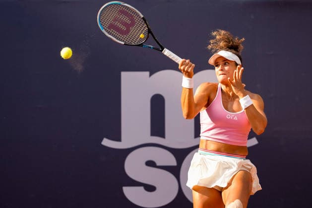 MSC Hamburg Ladies Open - Day 6 Mayar Sherif of Egypt plays during the semi-final match against fifth seed Tamara Korpatsch of Germany at the 2026 MSC Hamburg Ladies Open women s tennis tournament at Am Rothenbaum in Hamburg, Germany. Hamburg Hamburg Germany  Copyright: xOwenxHammondx originalFilename:hammond-2026msch260725_npUON.jpg