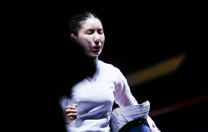 CHINA, HONG KONG - JULY 25, 2026: China s Tang Junyao competes in the ladies individual epee event at the 2026 Kerry Fencing World Championships. Mikhail Sinitsyn TASS  95441289