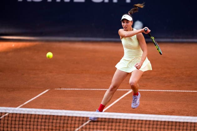 MSC Hamburg Ladies Open - Day 6 Fifth seed Tamara Korpatsch of Germany plays against Mayar Sherif of Egypt during their semi-final match at the 2026 MSC Hamburg Ladies Open women s tennis tournament at Am Rothenbaum in Hamburg, Germany. Hamburg Hamburg Germany  Copyright: xOwenxHammondx originalFilename:hammond-2026msch260725_npUgF.jpg