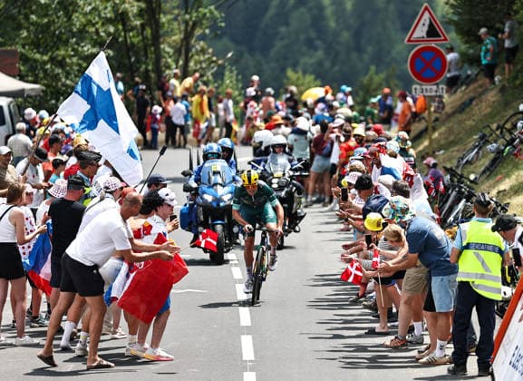 CYCLING - Tour de France 2026 ALPE D HUEZ,FRANCE,25.JUL.26 - CYCLING - Tour de France, stage 20, Le Bourg d Oisans - Alpe d Huez. Image shows Mads Pedersen (DEN LIDL-TREK).  GEPAxpictures xChrisxBauer