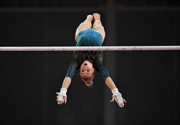COM26 ARTISTIC GYMNASTICS, Ruby Pass of Australia competes during the Artistic Gymnastics Women™s Team Final during the Glasgow 2026 Commonwealth Games at the Glasgow International Arena in Glasgow, Scotland, Saturday, July 25, 2026. ( NO ARCHIVING, EDITORIAL USE ONLY Glasgow Scotland United Kingdom  Copyright: xLUKASxCOCHx 20260726110069912627