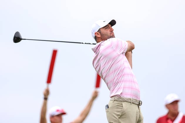 Scottie Scheffler of the United States hits his tee shot on the seventh tee during the third round of the 2026 3M Open at TPC Twin Cities on July 25, 2026 in Blaine, Minnesota. CSM Blaine USA - ZUMAc04_ 20260725_zma_c04_017 Copyright: xStevenxGarciax