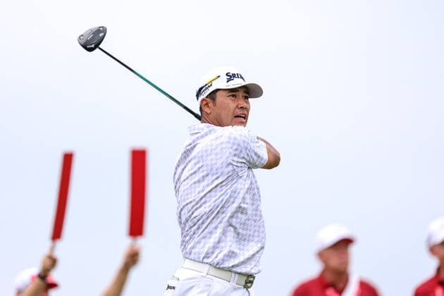 Hideki Matsuyama of Japan hits his tee shot on the seventh tee during the third round of the 2026 3M Open at TPC Twin Cities on July 25, 2026 in Blaine, Minnesota. CSM Blaine USA - ZUMAc04_ 20260725_zma_c04_019 Copyright: xStevenxGarciax