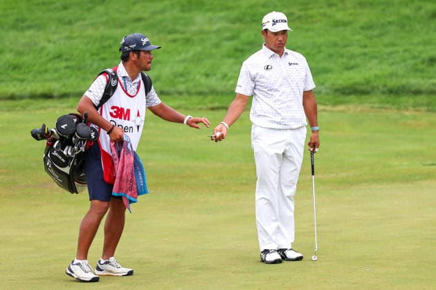 Hideki Matsuyama of Japan looks on from the ninth hole during the third round of the 2026 3M Open at TPC Twin Cities on July 25, 2026 in Blaine, Minnesota. CSM Blaine USA - ZUMAc04_ 20260725_zma_c04_029 Copyright: xStevenxGarciax