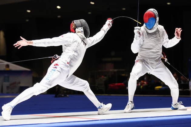 CHINA, HONG KONG - JULY 25, 2026: Russia s Kirill Borodachev (L) and Republic of Korea s Youn Jeonghyun compete in the men™s individual foil event at the 2026 Kerry Fencing World Championships 2026 Fencing World Championships In Hong Kong  - ZUMAt113 20260725_zaa_t113_482 Copyright: xMikhailxSinitsynx