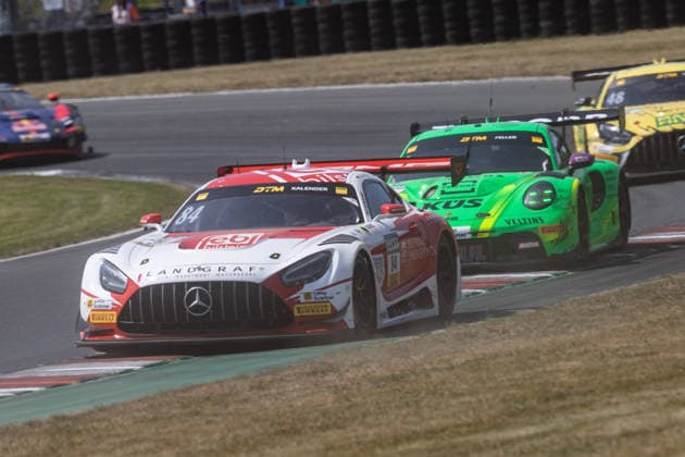 GER, DTM, 9. & 10. Lauf, Motorsport Arena Oschersleben 25.07.2026, Motorsport Arena, Oschersleben, GER, DTM, 9. & 10. Lauf, Motorsport Arena Oschersleben Tom Kalender, Mercedes-AMG Team Landgraf Mercedes-AMG GT3, Ricardo Feller, Manthey Porsche 911 GT3 R Evo Â Foto: Alexander Trienitz Oschersleben Motorsport Arena Sachsen-Anhalt Deutschland *** GER, DTM, Round 9 of 10, Motorsport Arena Oschersleben, July 25, 2026, Motorsport Arena, Oschersleben, GER, DTM, Round 9 of 10, Motorsport Arena Oschersleben: Tom Kalender, Mercedes-AMG Team Landgraf Mercedes-AMG GT3; Ricardo Feller, Manthey Porsche 911 GT3 R Evo. Photo by Alexander Trienitz, Oschersleben Motorsport Arena, Saxony-Anhalt, Germany