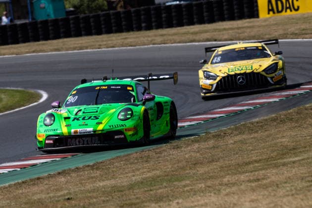 GER, DTM, 9. & 10. Lauf, Motorsport Arena Oschersleben 25.07.2026, Motorsport Arena, Oschersleben, GER, DTM, 9. & 10. Lauf, Motorsport Arena Oschersleben Ricardo Feller, Manthey Porsche 911 GT3 R Evo, Jules Gounon, Mercedes-AMG Team Winward Mercedes-AMG GT3 Â Foto: Alexander Trienitz Oschersleben Motorsport Arena Sachsen-Anhalt Deutschland *** GER, DTM, Round 9 of 10, Motorsport Arena Oschersleben, July 25, 2026, Motorsport Arena, Oschersleben, GER, DTM, Round 9 of 10, Motorsport Arena Oschersleben: Ricardo Feller, Manthey Porsche 911 GT3 R Evo; Jules Gounon, Mercedes-AMG Team Winward Mercedes-AMG GT3. Photo by Alexander Trienitz, Oschersleben Motorsport Arena, Saxony-Anhalt, Germany