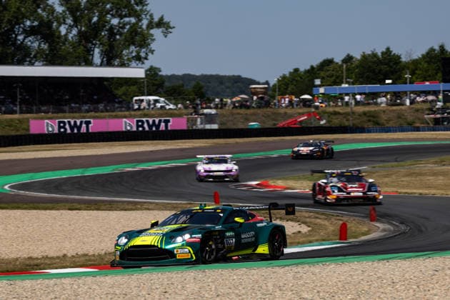 GER, DTM, 9. & 10. Lauf, Motorsport Arena Oschersleben 25.07.2026, Motorsport Arena, Oschersleben, GER, DTM, 9. & 10. Lauf, Motorsport Arena Oschersleben Nicki Thiim, Comtoyou Racing Aston Martin Vantage GT3, Bastian Buus, Land-Motorsport Porsche 911 GT3 R Evo Â Foto: Alexander Trienitz Oschersleben Motorsport Arena Sachsen-Anhalt Deutschland *** GER, DTM, Round 9 of 10, Motorsport Arena Oschersleben, July 25, 2026, Motorsport Arena, Oschersleben, GER, DTM, Round 9 of 10, Motorsport Arena Oschersleben: Nicki Thiim, Comtoyou Racing Aston Martin Vantage GT3; Bastian Buus, Land Motorsport Porsche 911 GT3 R Evo. Photo by Alexander Trienitz, Oschersleben Motorsport Arena, Saxony-Anhalt, Germany