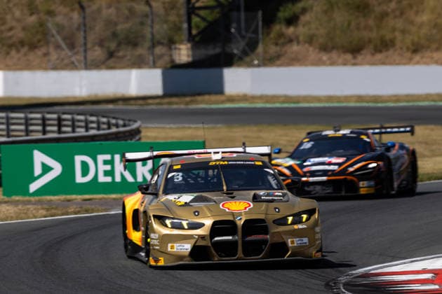 GER, DTM, 9. & 10. Lauf, Motorsport Arena Oschersleben 25.07.2026, Motorsport Arena, Oschersleben, GER, DTM, 9. & 10. Lauf, Motorsport Arena Oschersleben Kelvin van der Linde, Schubert Motorsport BMW M4 GT3 Evo, Timo Glock, Dörr Motorsport McLaren 720S GT3 Evo Â Foto: Alexander Trienitz Oschersleben Motorsport Arena Sachsen-Anhalt Deutschland *** GER, DTM, Round 9 of 10, Motorsport Arena Oschersleben, July 25, 2026, Motorsport Arena, Oschersleben, GER, DTM, Round 9 of 10, Motorsport Arena Oschersleben: Kelvin van der Linde, Schubert Motorsport BMW M4 GT3 Evo; Timo Glock, Dörr Motorsport McLaren 720S GT3 Evo. Photo by Alexander Trienitz, Oschersleben Motorsport Arena, Saxony-Anhalt, Germany
