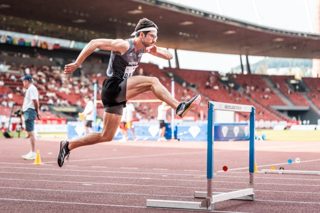 Swiss Athletics Championships, 25.07.2026 ZURICH, SWITZERLAND - JULY 25: Dany Brand (LC Zuerich) competes in the 400 m hurdles at the Swiss Athletics Championships on July 25, 2026 in Zurich, Switzerland. *** Swiss Athletics Championships, July 25, 2026, Zurich, Switzerland Dany Brand of LC Zurich competes in the 400-meter hurdles at the Swiss Athletics Championships on July 25, 2026, in Zurich, Switzerland Copyright: xBEAUTIFULxSPORTS UlfxSchillerx