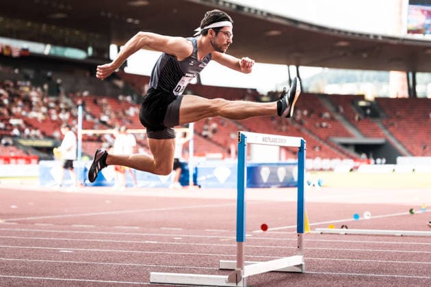 Swiss Athletics Championships, 25.07.2026 ZURICH, SWITZERLAND - JULY 25: Dany Brand (LC Zuerich) competes in the mens 400 m hurdles at the Swiss Athletics Championships on July 25, 2026 in Zurich, Switzerland. *** Swiss Athletics Championships, July 25, 2026, Zurich, Switzerland Dany Brand of LC Zurich competes in the men s 400-meter hurdles at the Swiss Athletics Championships on July 25, 2026, in Zurich, Switzerland Copyright: xBEAUTIFULxSPORTS UlfxSchillerx