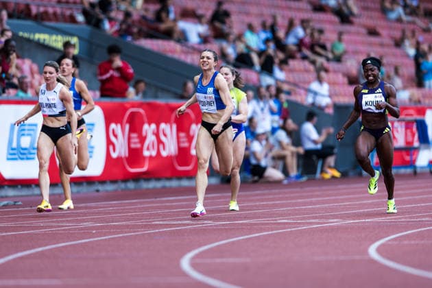 Swiss Athletics Championships, 25.07.2026 ZURICH, SWITZERLAND - JULY 25: left to right: Ajla Del Ponte (US Ascona atletica), Geraldine Di Tizio-Frey (LK Zug), Natacha Kouni (LC Zuerich) at the Swiss Athletics Championships on July 25, 2026 in Zurich, Switzerland. *** Swiss Athletics Championships, July 25, 2026, Zurich, Switzerland. From left to right: Ajla Del Ponte (US Ascona Atletica), Geraldine Di Tizio Frey, LK Zug, and Natacha Kouni, LC Zurich, at the Swiss Athletics Championships on July 25, 2026, in Zurich, Switzerland Copyright: xBEAUTIFULxSPORTS UlfxSchillerx