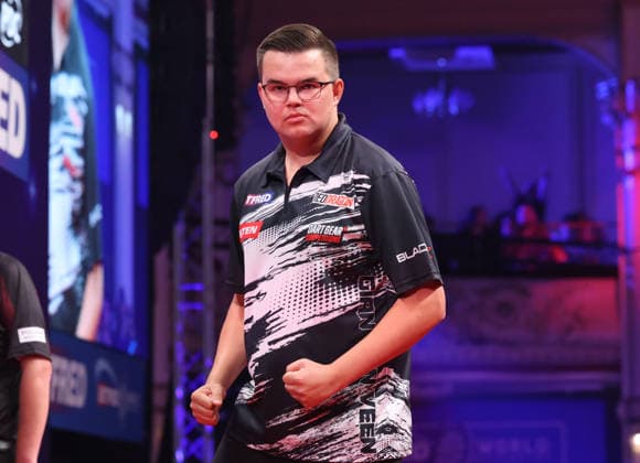 World Matchplay Darts 2026 Gian van Veen during the World Matchplay darts at Winter Gardens, Blackpool, UK on 25 July 2026. Blackpool Winter Gardens UK Editorial use only , Copyright: xChrisxSargeantx PSI-24531-0018