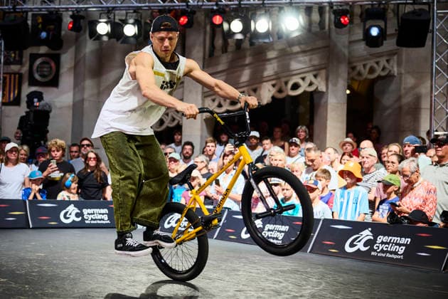 DIE FINALS 2026 BMX Flatland Finale am 25.07.2026, Chris Böhm Hannover Neues Rathaus Niedersachsen Deutschland *** THE FINALS 2026 BMX Flatland Finals on July 25, 2026, Chris Böhm, Hanover New City Hall, Lower Saxony, Germany