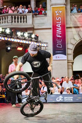 DIE FINALS 2026 BMX Flatland Finale am 25.07.2026, Kevin Nikulski Hannover Neues Rathaus Niedersachsen Deutschland *** THE FINALS 2026 BMX Flatland Finals on July 25, 2026, Kevin Nikulski, Hanover New City Hall, Lower Saxony, Germany