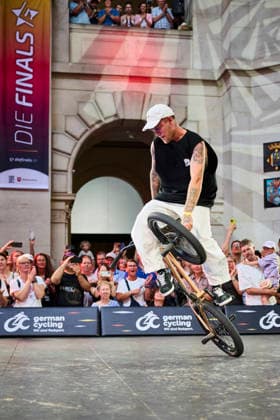 DIE FINALS 2026 BMX Flatland Finale am 25.07.2026, Dustyn Alt Hannover Neues Rathaus Niedersachsen Deutschland *** THE FINALS 2026 BMX Flatland Finals on July 25, 2026, Dustyn Alt, Hanover New City Hall, Lower Saxony, Germany