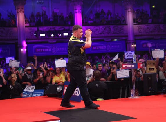 World Matchplay Darts 2026 Luke Littler during the World Matchplay darts at Winter Gardens, Blackpool, UK on 25 July 2026. Blackpool Winter Gardens UK Editorial use only , Copyright: xChrisxSargeantx PSI-24531-0036