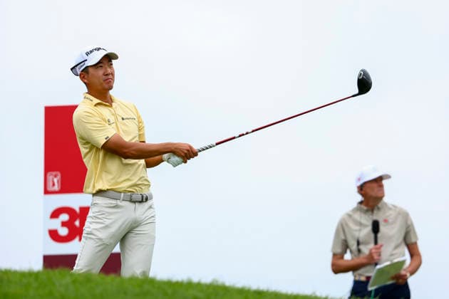 July 25, 2026, Blaine, Minnesota, United States: MICHAEL KIM looks on from the tee box at hole one. This is the third day of the at TPC Twin Cities in Blaine Minnesota. 2026 PGA, Golf Herren 3M Open - Day 3  - ZUMAt166 20260725_zsp_t166_056 Copyright: xMichaelxTurnerx