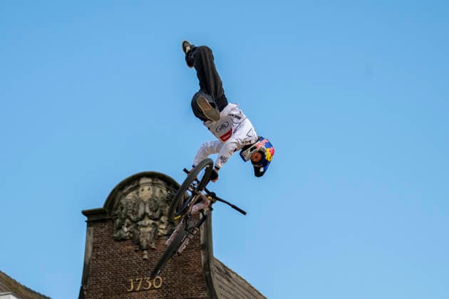 2026-07-25 - Red Bull District Ride 2026 GRONINGEN, NETHERLANDS - JULY 25: Jack Feick (CAN) during the Red Bull District Ride 2026 at the Grote Markt on July 25, 2026 in Groningen, Netherlands Groningen Grote Markt Netherlands Content not available for redistribution in The Netherlands directly or indirectly through any third parties. Copyright: xEdwinxBlaauwbroekx