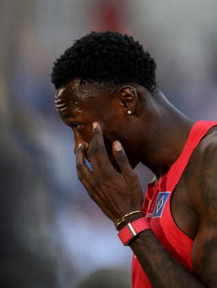 Sieger ANSAH Owen (1.Platz) . Finale 100m der Männer, am 25.07.2026 Leichtathletik Deutschen Meisterschaften vom 25.07.- 26.07.2026 in Bochum-Wattenscheid Deutschland. Lohrheidestadion *** Winner: ANSAH Owen, 1st place in the men s 100-meter final on July 25, 2026, at the German Track and Field Championships held from July 25–26, 2026, in Bochum-Wattenscheid, Germany, at Lohrheidestadion