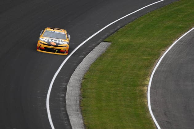INDIANAPOLIS, IN - JULY 25: Carson Kvapil ( 1 JR Motorsports Wilde Protein Crackers Chevrolet) races through turn one during the NASCAR, Motorsport, USA OÕReilly Auto Parts Series Pennzoil 250 on July 25, 2026, at Indianapolis Motor Speedway in Indianapolis, Indiana. (Photo by Michael Allio Icon Sportswire) AUTO: JUL 25 NASCAR OÕReilly Auto Parts Series Pennzoil 250 EDITORIAL USE ONLY Icon116260725019250