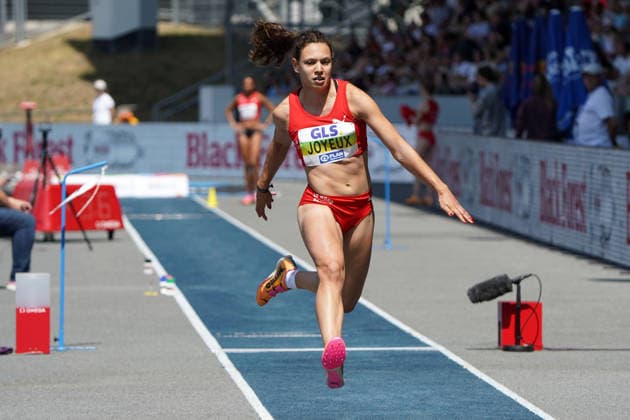 Leichtathletik, Athletics, Track and Field,, Leichtathletik DM 2026 , 25.07-26.07.2026, Lohrheidestadion Bochum-Wattenheid Dreisprung Frauen Finale, Caroline Joyeux, LG Nord Berlin Copyright Gladys Chai von der Laage *** Track and Field, Athletics, Track and Field, 2026 German Track and Field Championships, July 25–26, 2026, Lohrheidestadion, Bochum, Wattenheid, Women’s Triple Jump Final, Caroline Joyeux, LG Nord Berlin, Copyright Gladys Chai von der Laage