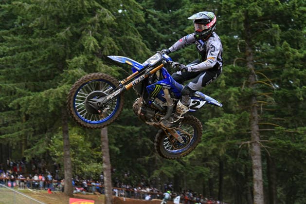 July 25, 2026: Cooper Webb (2) aboard his Monster Energy Star Racing Yamaha during Round 25 of the Monster Energy SMX World Championship, WM, Weltmeisterschaft series Pro Motocross 450 first moto at Washougal, WA. Hunter Lawrence won the 450 class overall, while Webb finished ninth. CSM Washougal United States - ZUMAc04_ 20260725_zma_c04_271 Copyright: xStevexFaberx