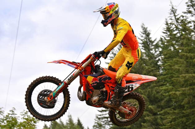July 25, 2026: Jorge Prado (26) rides his Red Bull KTM Factory Racing during Round 25 of the Monster Energy SMX World Championship, WM, Weltmeisterschaft series Pro Motocross 450 first moto at Washougal, WA. Hunter Lawrence won the 450 class overall, while Prado finished fourth. CSM Washougal United States - ZUMAc04_ 20260725_zma_c04_276 Copyright: xStevexFaberx