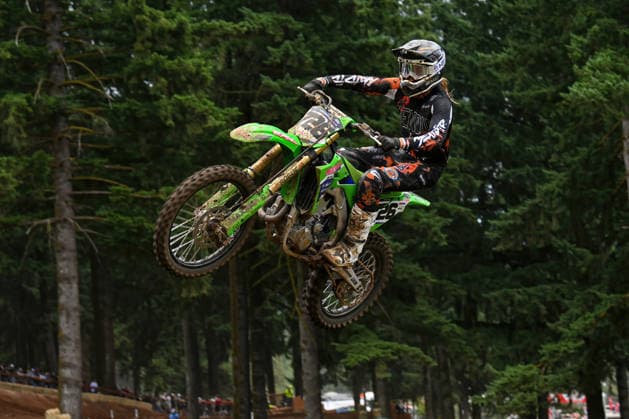 July 25, 2026: Gared Steinke (726) airborne on his Vault leverage capital during Round 25 of the Monster Energy SMX World Championship, WM, Weltmeisterschaft series Pro Motocross 450 second moto at Washougal, WA. Hunter Lawrence won the 450 class overall. CSM Washougal United States - ZUMAc04_ 20260725_zma_c04_277 Copyright: xStevexFaberx