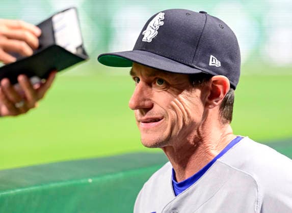 Chicago Cubs manager Craig Counsell (11) between inning of the Cubs 11-0 win against the Pittsburgh Pirates in the at PNC Park on Saturday, July 25, 2026 in Pittsburgh.  PIT2026072512 ArchiexCarpenter