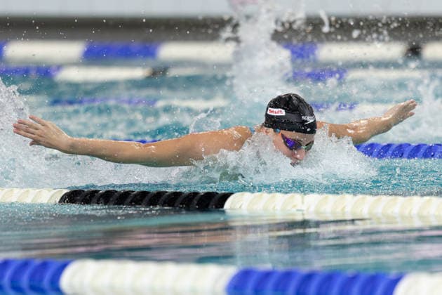 Deutsche Sprint- und Lagenmeisterschaften im Schwimmen 2026 50m Schmetterling Frauen Elimination: Die Siegerin Angelina Köhler (Deutscher Schwimm-Verband). Deutsche Sprint- und Lagenmeisterschaften am 25. Juli 2026 im Stadionbad in Hannover., Hannover Niedersachsen Deutschland Stadionbad *** 2026 German Sprint and Individual Medley Swimming Championships, Women’s 50-meter Butterfly Elimination Round: Winner Angelina Köhler, German Swimming Federation. German Sprint and Individual Medley Championships on July 25, 2026, at the Stadionbad in Hanover, Hanover, Lower Saxony, Germany. Stadionbad