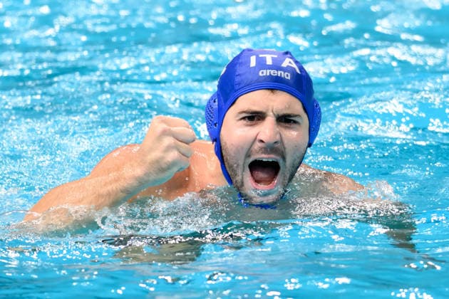 Water polo, Wasserball WORLD CUP, Giacomo Cannella of Italy reacts during the Men s Bronze Medal Match Water Polo World Cup Final match between Australia and Italy at Sydney Olympic Park Aquatic Centre in Sydney, Sunday, July 26, 2026. ( NO ARCHIVING, EDITORIAL USE ONLY SYDNEY NEW SOUTH WALES AUSTRALIA  Copyright: xSTEVENxMARKHAMx 20260726119459878100