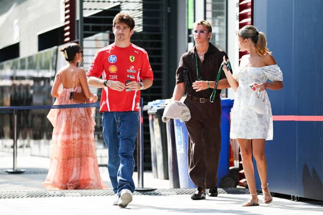 F1 - HUNGARIAN GRAND PRIX 2026 LECLERC Charles (mco), Scuderia Ferrari SF-26, portrait and SAINT MLEUX Alexandra (fra), fiancÃ e of LECLERC Charles, portrait, during the Formula 1 Hungarian Grand Prix 2026, 11th round of the 2026 Formula One World Championship, WM, Weltmeisterschaft from July 24 to 26, 2026 on the Hungaroring, in Mogyorod near Budapest, Hungary - MogyorodHungary  Copyright: xEricxAlonsox