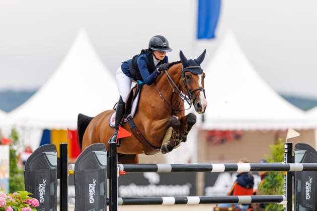 HAGEN a.T.W. - FEI Jumping European Championship, EM, Europameisterschaft Children, Juniors and Young Rider 2026, HAGEN a.T.W. - FEI Jumping European Championship Children, Juniors and Young Rider 2026 LITLAND Amalie Marie (NOR), Katch me du Coin YR-I - CH-EU-Y-S - YOUNG RIDERS - Individuals Final Individuals over two rounds - FIRST ROUND Hagen a.T.W., Reitanlage Haunhorst 26. July 2026 - *** HAGEN a T W FEI Jumping European Championship for Children, Juniors, and Young Riders 2026, HAGEN a T W FEI Jumping European Championship for Children, Juniors, and Young Riders 2026 LITLAND Amalie Marie NOR , Katch me du Coin YR I CH EU Y S YOUNG RIDERS Individuals Final Individuals over two rounds FIRST ROUND Hagen a T W, Haunhorst Equestrian Center, July 26, 2026