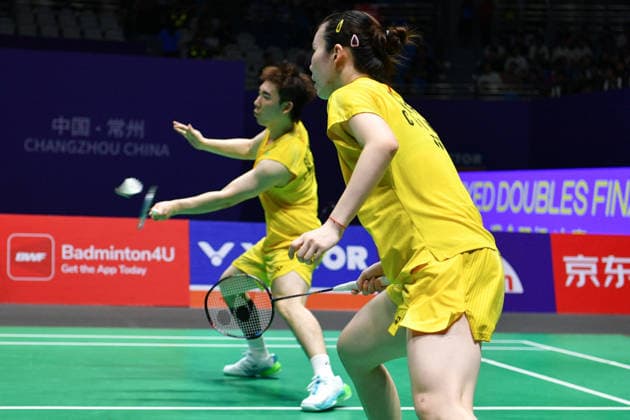 CHANGZHOU, CHINA - JULY 26: Guo Xinwa and Chen Fanghui of China compete in the Mixed Doubles Final match against Feng Yanzhe and Huang Dongping of China on day 6 of the China Open 2026 at Changzhou Olympic Sports Center Gymnasium on July 26, 2026 in Changzhou, Jiangsu Province of China.  Copyright: xVCGx 111656483097