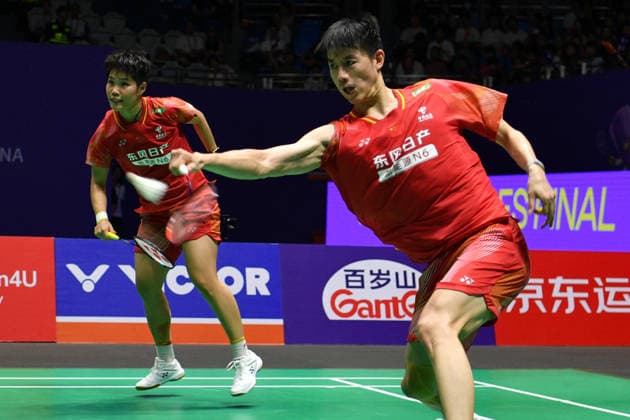 CHANGZHOU, CHINA - JULY 26: Feng Yanzhe and Huang Dongping of China compete in the Mixed Doubles Final match against Guo Xinwa and Chen Fanghui of China on day 6 of the China Open 2026 at Changzhou Olympic Sports Center Gymnasium on July 26, 2026 in Changzhou, Jiangsu Province of China.  Copyright: xVCGx 111656483089