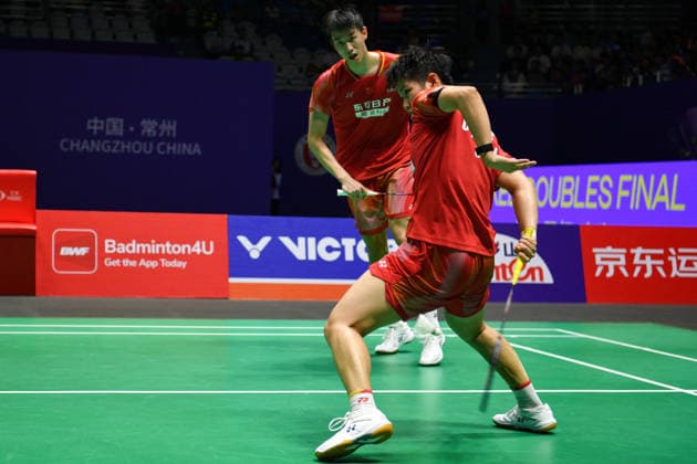CHANGZHOU, CHINA - JULY 26: Feng Yanzhe and Huang Dongping of China compete in the Mixed Doubles Final match against Guo Xinwa and Chen Fanghui of China on day 6 of the China Open 2026 at Changzhou Olympic Sports Center Gymnasium on July 26, 2026 in Changzhou, Jiangsu Province of China.  Copyright: xVCGx 111656483090
