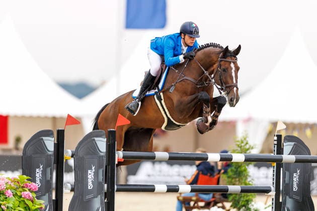 HAGEN a.T.W. - FEI Jumping European Championship, EM, Europameisterschaft Children, Juniors and Young Rider 2026, HAGEN a.T.W. - FEI Jumping European Championship Children, Juniors and Young Rider 2026 PICCINI Edoardo (ITA), Kompagnon LJ YR-I - CH-EU-Y-S - YOUNG RIDERS - Individuals Final Individuals over two rounds - FIRST ROUND Hagen a.T.W., Reitanlage Haunhorst 26. July 2026 - *** HAGEN a T W FEI Jumping European Championship for Children, Juniors, and Young Riders 2026, HAGEN a T W FEI Jumping European Championship for Children, Juniors, and Young Riders 2026 PICCINI Edoardo ITA, Partner LJ YR I CH EU Y S YOUNG RIDERS Individuals Final Individuals over two rounds FIRST ROUND Hagen a T W, Haunhorst Equestrian Center, July 26, 2026