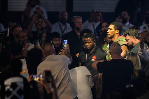 JEDDAH, SAUDI ARABIA - JULY 25: Anthony Joshua arrives ahead of the Heavyweight contest fight between Anthony Joshua and Kristian Prenga in the Anthony Joshua v Kristian Prenga: The Comeback fight night at Jeddah Superdome on July 25, 2026 in Jeddah, Saudi Arabia.  Copyright: xKhalidxAlhaj MBxMediax