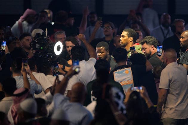 JEDDAH, SAUDI ARABIA - JULY 25: Anthony Joshua arrives ahead of the Heavyweight contest fight between Anthony Joshua and Kristian Prenga in the Anthony Joshua v Kristian Prenga: The Comeback fight night at Jeddah Superdome on July 25, 2026 in Jeddah, Saudi Arabia.  Copyright: xKhalidxAlhaj MBxMediax