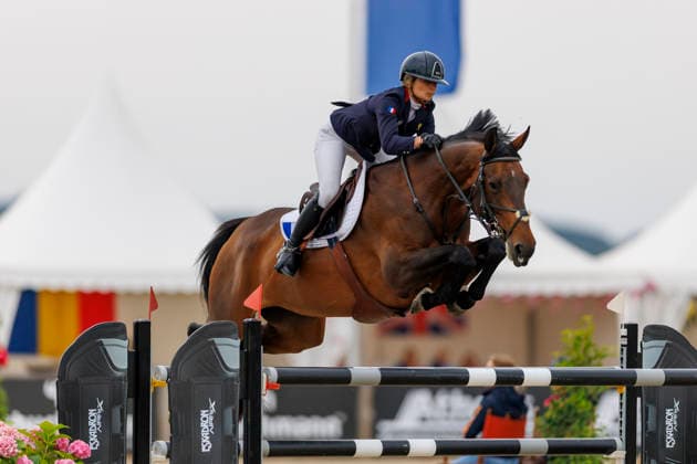 HAGEN a.T.W. - FEI Jumping European Championship, EM, Europameisterschaft Children, Juniors and Young Rider 2026, HAGEN a.T.W. - FEI Jumping European Championship Children, Juniors and Young Rider 2026 DESUTTER Vera (FRA), Damoisel of Aranka YR-I - CH-EU-Y-S - YOUNG RIDERS - Individuals Final Individuals over two rounds - FIRST ROUND Hagen a.T.W., Reitanlage Haunhorst 26. July 2026 - *** HAGEN a T W FEI Jumping European Championship for Children, Juniors, and Young Riders 2026, HAGEN a T W FEI Jumping European Championship for Children, Juniors, and Young Riders 2026 DESUTTER Vera FRA, Damoisel of Aranka YR I CH EU Y S YOUNG RIDERS Individuals Final Individuals over two rounds FIRST ROUND Hagen a T W, Haunhorst Equestrian Center, July 26, 2026