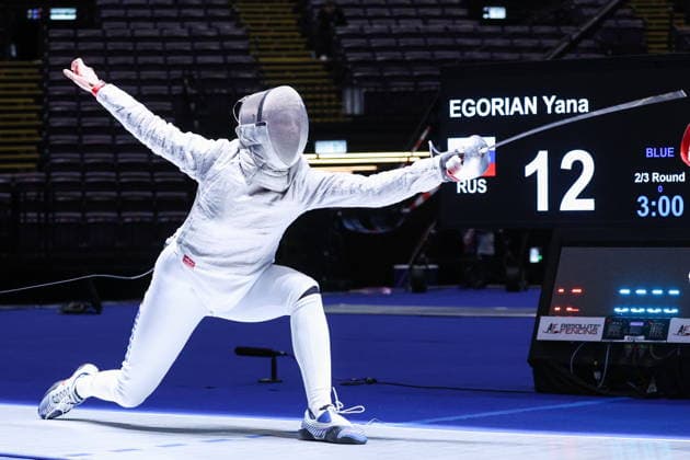 CHINA, HONG KONG - JULY 26, 2026: Russia s Yana Yegoryan competes in the ladies individual sabre event at the 2026 Kerry Fencing World Championships 2026 Fencing World Championships In Hong Kong  - ZUMAt113 20260726_zaa_t113_038 Copyright: xMikhailxSinitsynx