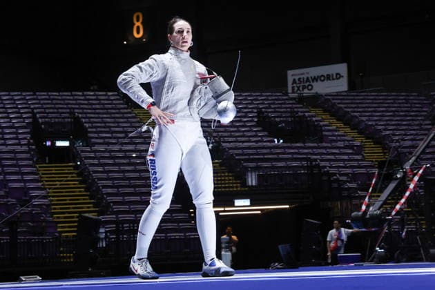 CHINA, HONG KONG - JULY 26, 2026: Russia s Yana Yegoryan competes in the ladies individual sabre event at the 2026 Kerry Fencing World Championships 2026 Fencing World Championships In Hong Kong  - ZUMAt113 20260726_zaa_t113_040 Copyright: xMikhailxSinitsynx