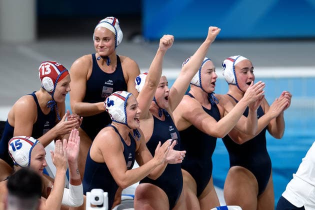 Water polo, Wasserball WORLD CUP, USA celebrate the win during the Women™s Gold Medal Water Polo World Cup Final match between United States and Spain at Sydney Olympic Park Aquatic Centre in Sydney, Sunday, July 26, 2026. ( NO ARCHIVING, EDITORIAL USE ONLY SYDNEY NEW SOUTH WALES AUSTRALIA  Copyright: xSTEVENxMARKHAMx 20260726182016952653