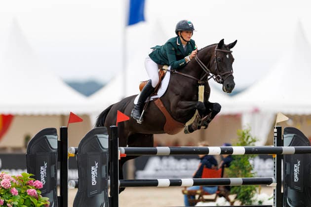 HAGEN a.T.W. - FEI Jumping European Championship, EM, Europameisterschaft Children, Juniors and Young Rider 2026, HAGEN a.T.W. - FEI Jumping European Championship Children, Juniors and Young Rider 2026 KYLE Tabitha (IRL), Desterly YR-I - CH-EU-Y-S - YOUNG RIDERS - Individuals Final Individuals over two rounds - FIRST ROUND Hagen a.T.W., Reitanlage Haunhorst 26. July 2026 - *** HAGEN a T W FEI Jumping European Championship for Children, Juniors, and Young Riders 2026, HAGEN a T W FEI Jumping European Championship for Children, Juniors, and Young Riders 2026 KYLE Tabitha IRL, Desterly YR I CH EU Y S YOUNG RIDERS Individuals Final (two rounds) FIRST ROUND Hagen a T W, Haunhorst Equestrian Center, July 26, 2026
