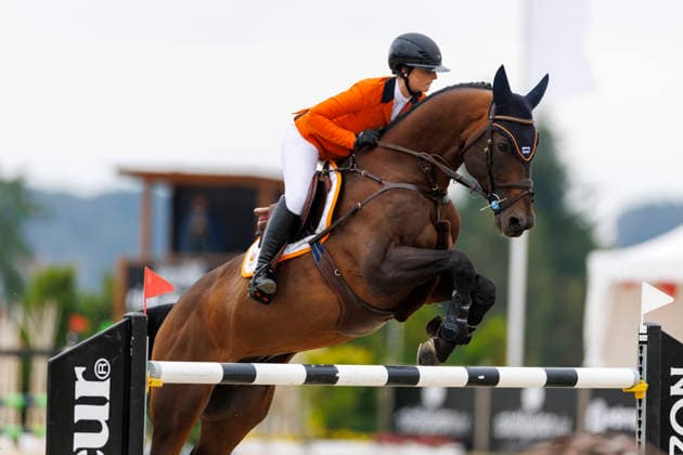 HAGEN a.T.W. - FEI Jumping European Championship, EM, Europameisterschaft Children, Juniors and Young Rider 2026, HAGEN a.T.W. - FEI Jumping European Championship Children, Juniors and Young Rider 2026 VROLIJK Liesje (NED), Detective Vive Z YR-I - CH-EU-Y-S - YOUNG RIDERS - Individuals Final Individuals over two rounds - FIRST ROUND Hagen a.T.W., Reitanlage Haunhorst 26. July 2026 - *** HAGEN a T W FEI Jumping European Championship for Children, Juniors, and Young Riders 2026, HAGEN a T W FEI Jumping European Championship for Children, Juniors, and Young Riders 2026 VROLIJK Liesje NED, Detective Vive Z YR I CH EU Y S YOUNG RIDERS Individuals Final Individuals over two rounds FIRST ROUND Hagen a T W, Haunhorst Equestrian Center, July 26, 2026