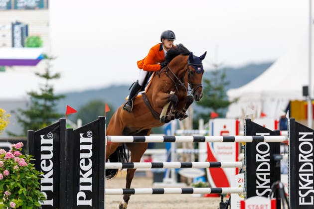 HAGEN a.T.W. - FEI Jumping European Championship, EM, Europameisterschaft Children, Juniors and Young Rider 2026, HAGEN a.T.W. - FEI Jumping European Championship Children, Juniors and Young Rider 2026 VOS Thijmen (NED), Cadillac Z YR-I - CH-EU-Y-S - YOUNG RIDERS - Individuals Final Individuals over two rounds - FIRST ROUND Hagen a.T.W., Reitanlage Haunhorst 26. July 2026 - *** HAGEN a T W FEI Jumping European Championship for Children, Juniors, and Young Riders 2026, HAGEN a T W FEI Jumping European Championship for Children, Juniors, and Young Riders 2026 VOS Thijmen NED, Cadillac Z YR I CH EU Y S YOUNG RIDERS Individuals Final Individuals over two rounds FIRST ROUND Hagen a T W, Haunhorst Equestrian Center, July 26, 2026