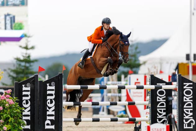 HAGEN a.T.W. - FEI Jumping European Championship, EM, Europameisterschaft Children, Juniors and Young Rider 2026, HAGEN a.T.W. - FEI Jumping European Championship Children, Juniors and Young Rider 2026 VOS Thijmen (NED), Cadillac Z YR-I - CH-EU-Y-S - YOUNG RIDERS - Individuals Final Individuals over two rounds - FIRST ROUND Hagen a.T.W., Reitanlage Haunhorst 26. July 2026 - *** HAGEN a T W FEI Jumping European Championship for Children, Juniors, and Young Riders 2026, HAGEN a T W FEI Jumping European Championship for Children, Juniors, and Young Riders 2026 VOS Thijmen NED, Cadillac Z YR I CH EU Y S YOUNG RIDERS Individuals Final Individuals over two rounds FIRST ROUND Hagen a T W, Haunhorst Equestrian Center, July 26, 2026